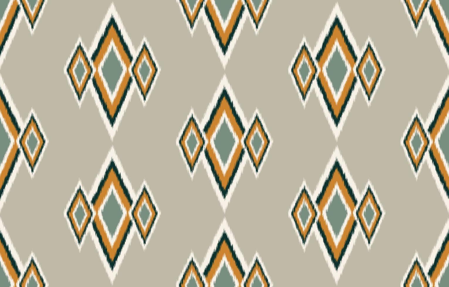 etnisch patroon ikat naadloos. tribal Afrikaanse Indisch traditioneel borduurwerk vector achtergrond. aztec kleding stof tapijt batik ornament chevron textiel decoratie behang