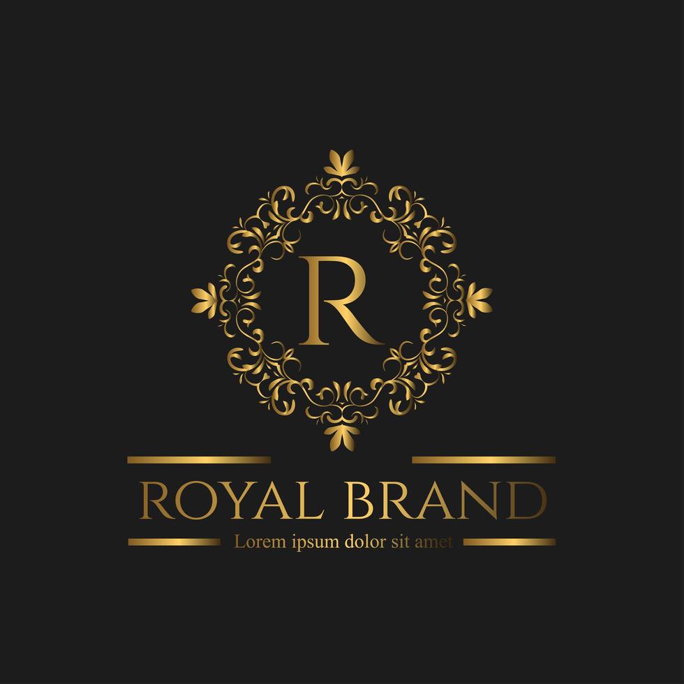 gouden rond luxe logo vector