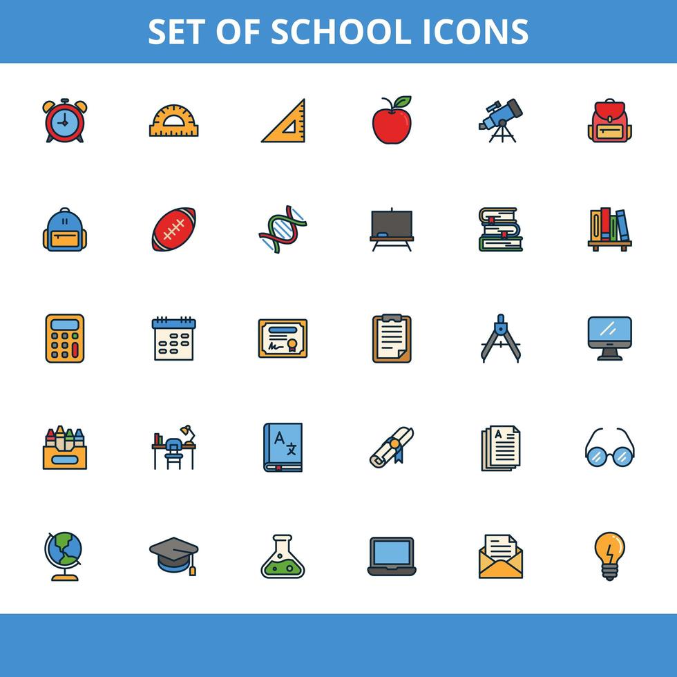 school iconen pack vector