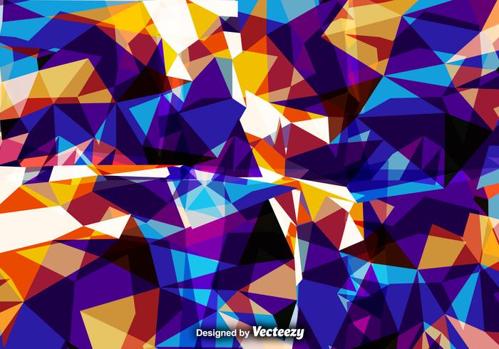 Vector Abstracte Achtergrond Met Kleurrijke Veelhoeken