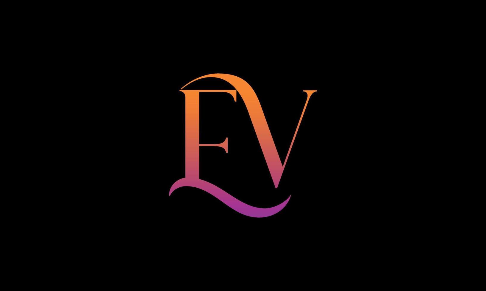 brief ev vector logo vrij sjabloon vrij vector