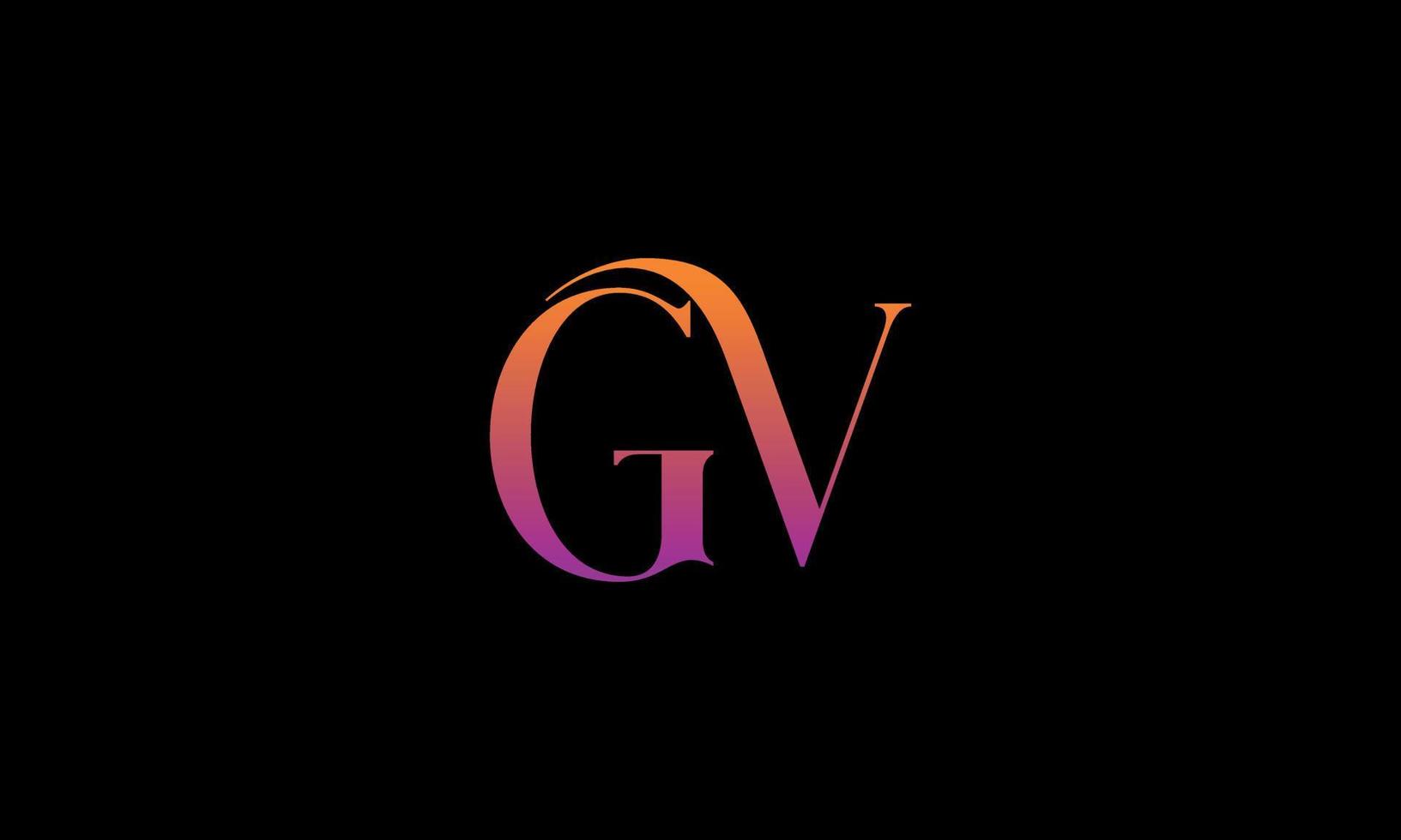 brief gv vector logo vrij sjabloon vrij vector