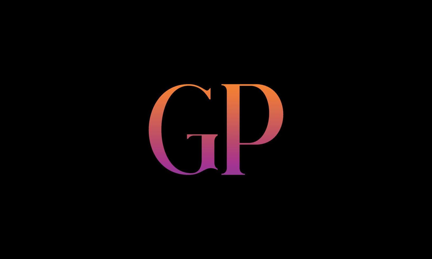 brief gp vector logo vrij sjabloon vrij vector