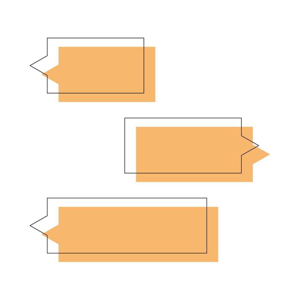 dialoog en gesprek teken. levendig illustratie van licht bruin toespraak bubbels in het formulier van rechthoeken voor web plaatsen, appjes, advertenties, winkels, winkels vector