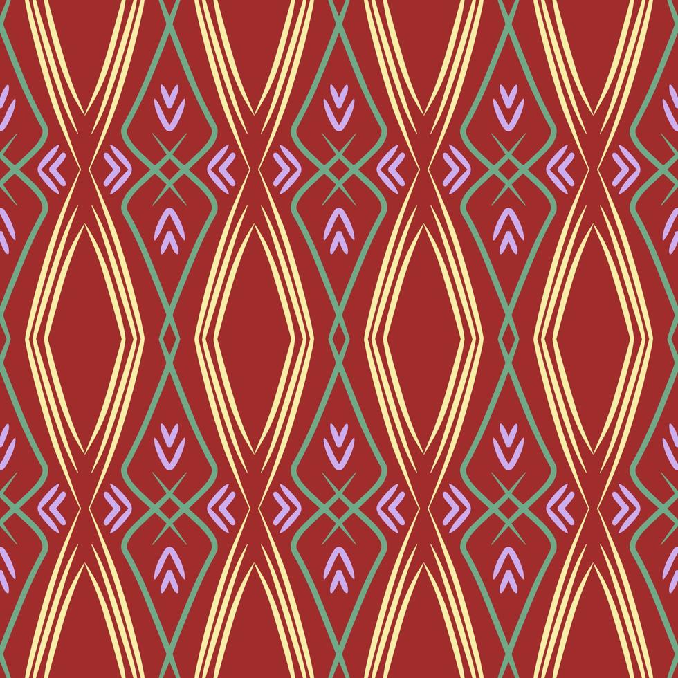 meetkundig naadloos patroon met tribal vorm geven aan. ontworpen in ikat, boho, azteeks, volk, motief, Thais, luxe Arabisch stijl. ideaal voor kleding stof kledingstuk, keramiek, behang. vector illustratie