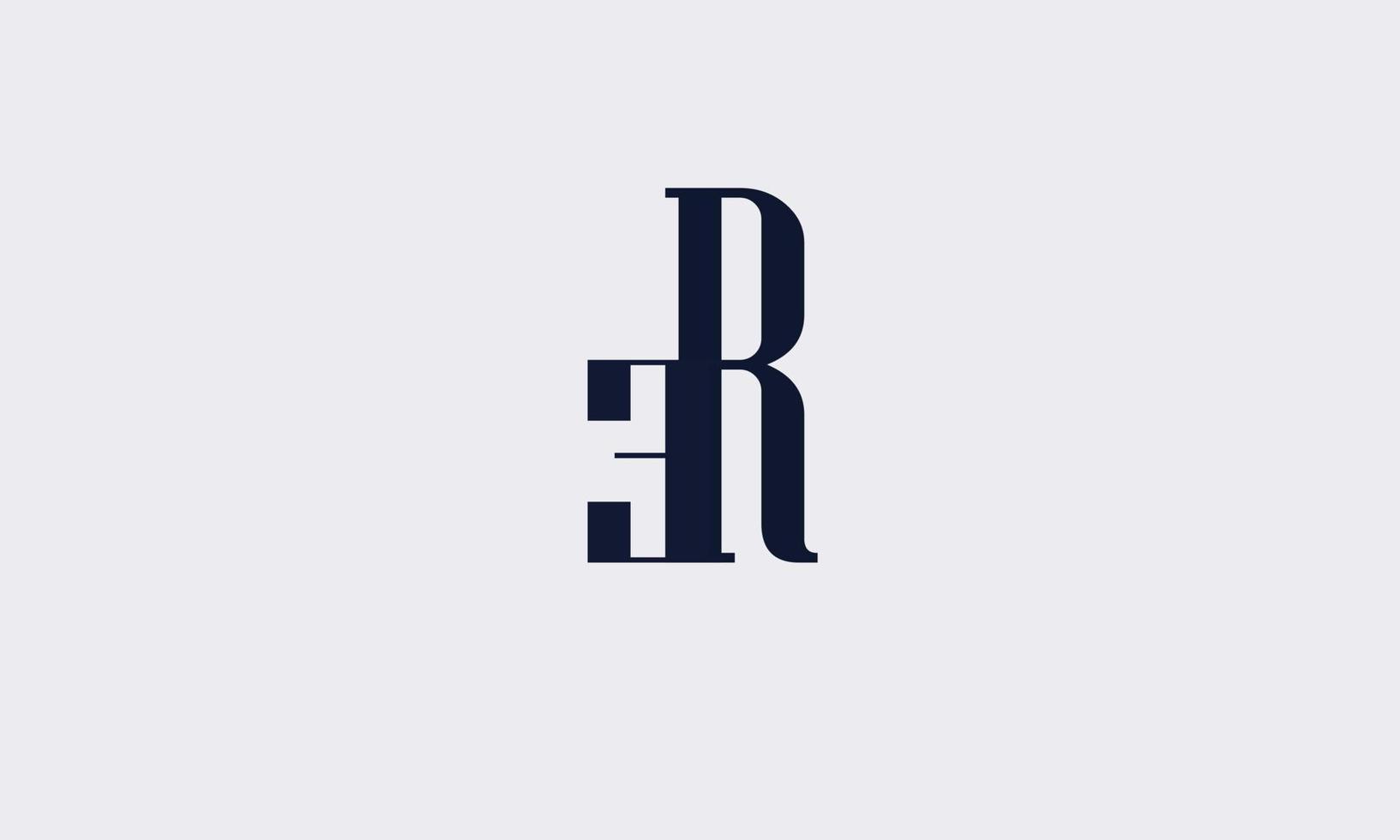 alfabet letters initialen monogram logo re, er, r en e vector