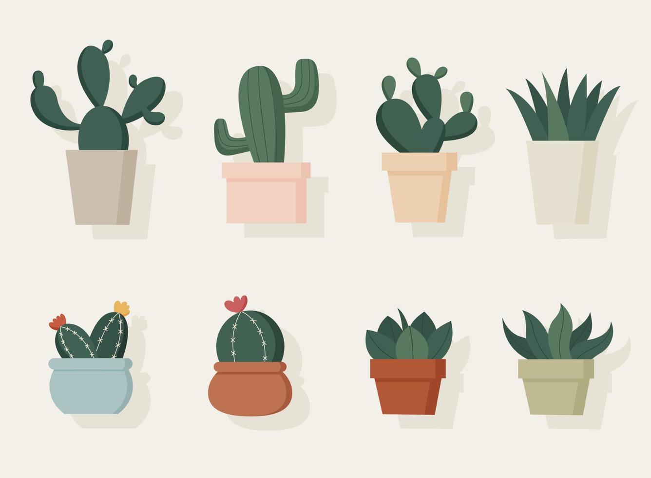 hand- getrokken cactus illustratie verzameling vector