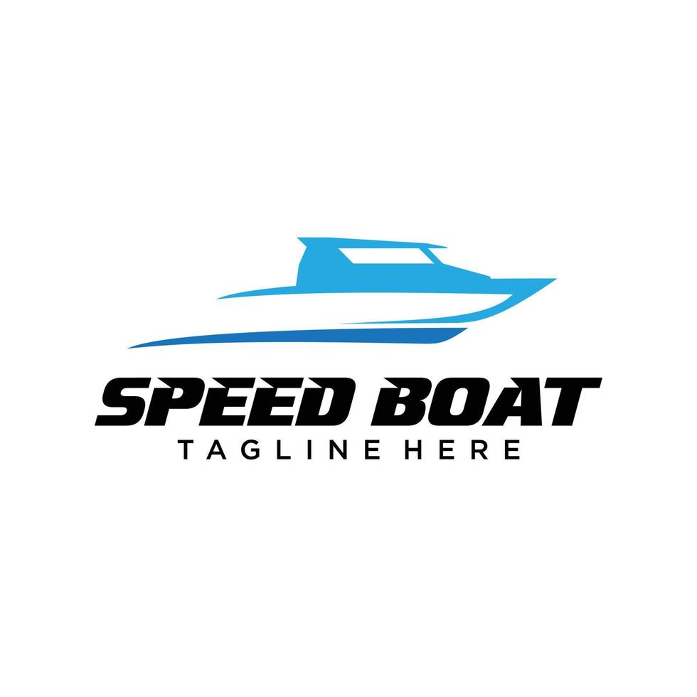 logo ontwerp speedboot vector