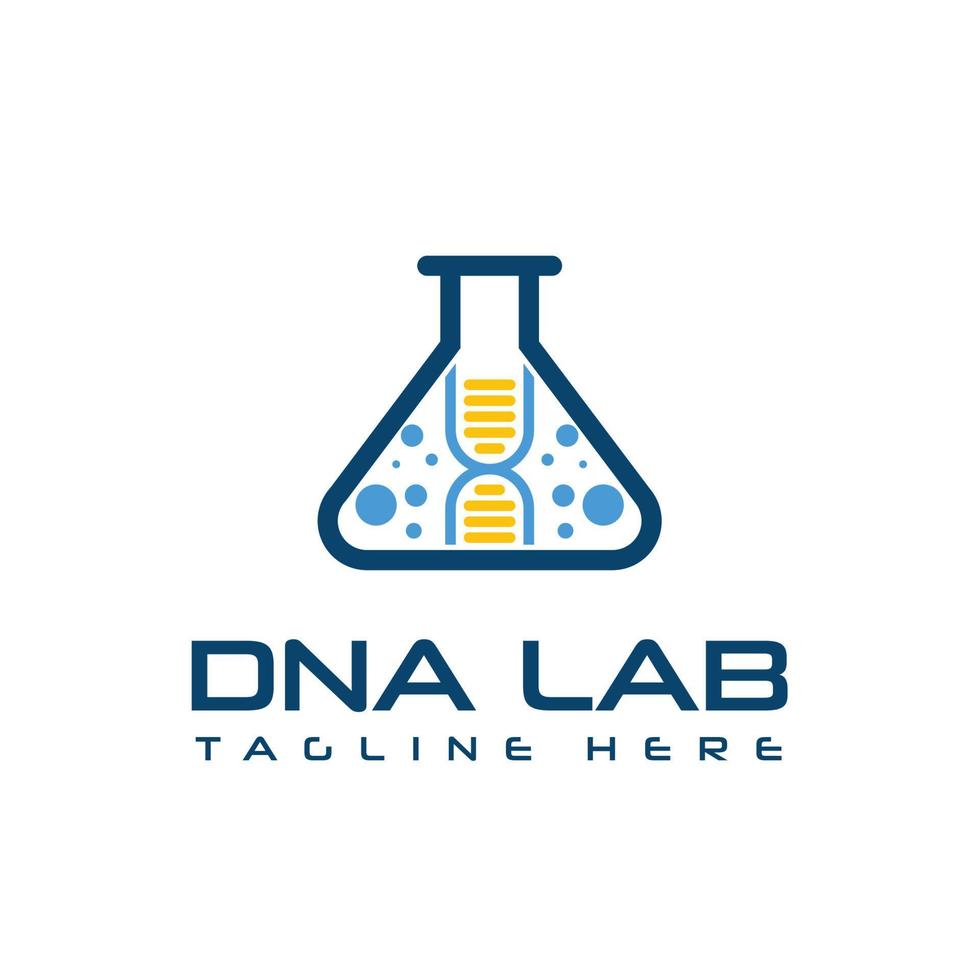 dna laboratorium logo ontwerp voor bedrijf bedrijf vector