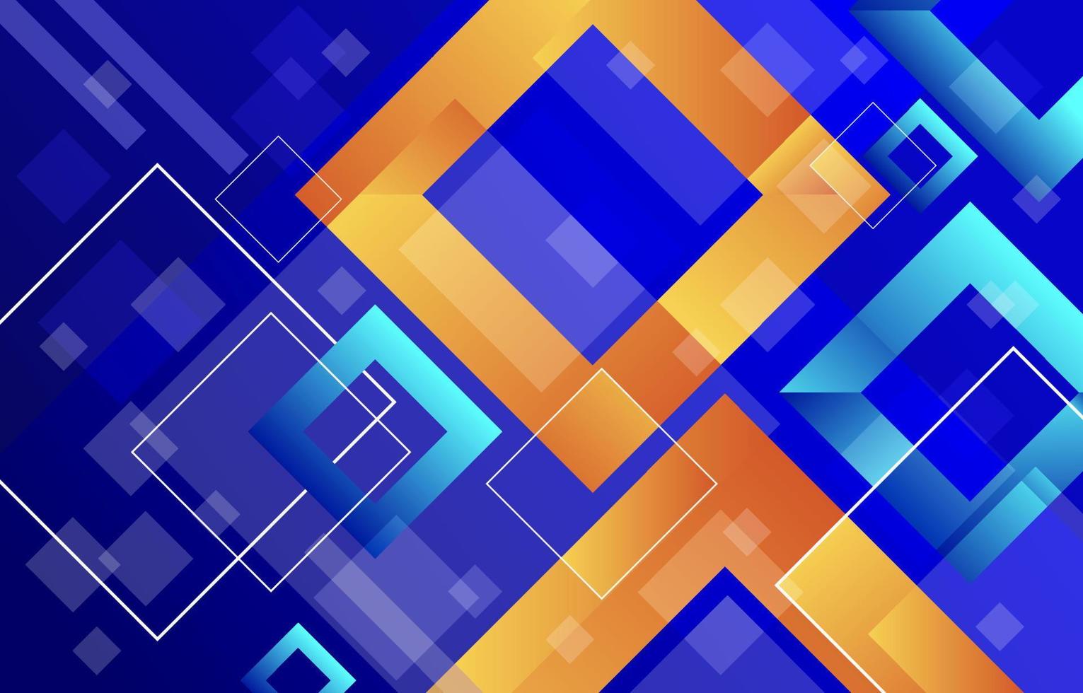 abstract meetkundig blauw oranje achtergrond vector