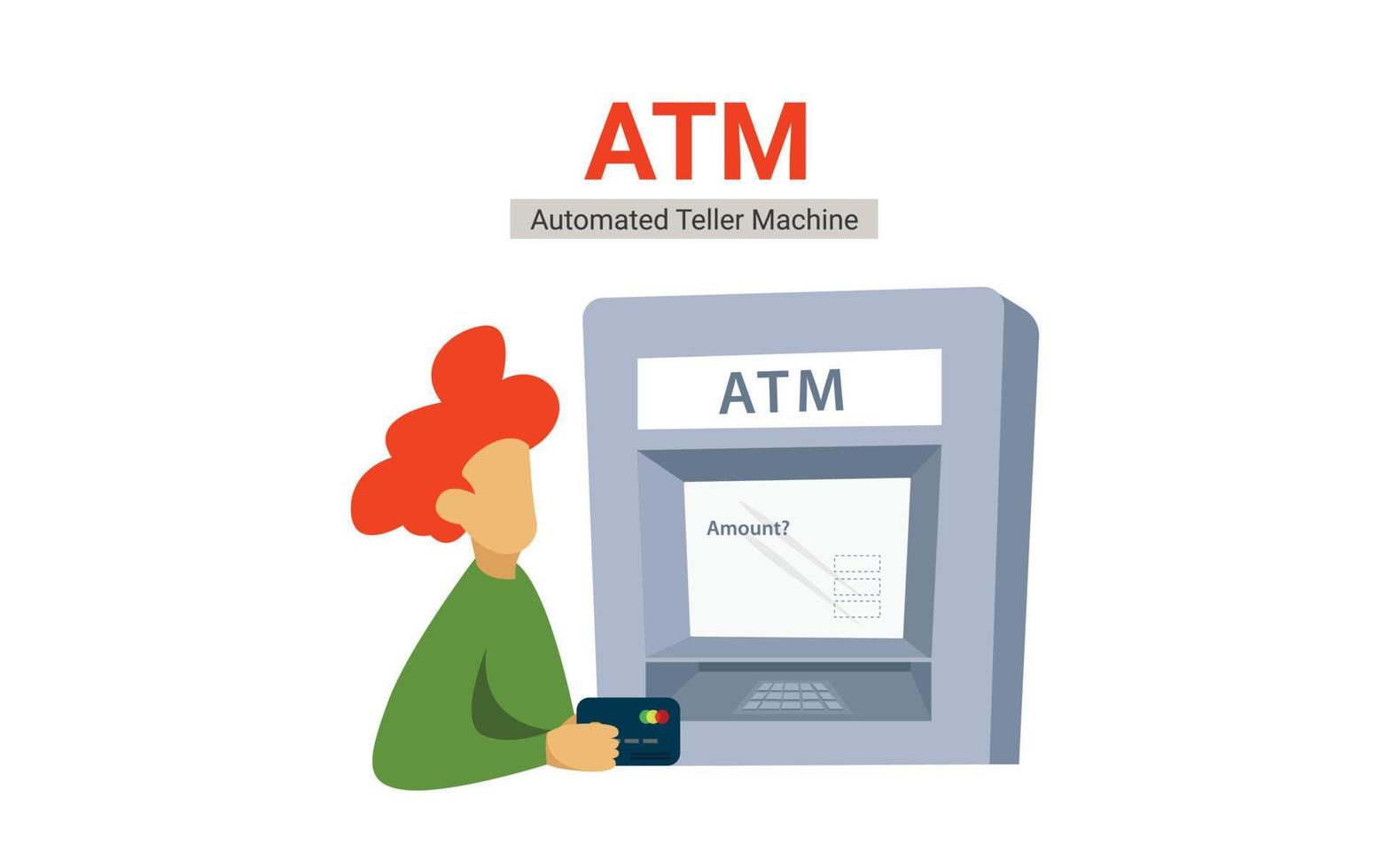 geautomatiseerd teller machine illustratie vector