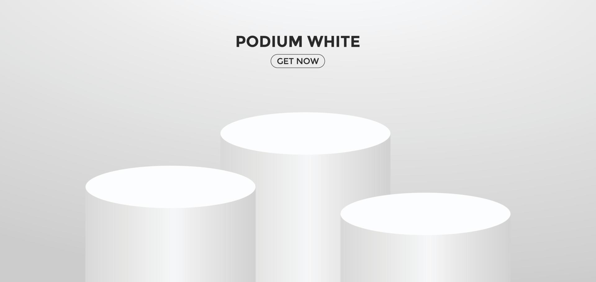 wit podium stadium helling elegant modern achtergrond vector