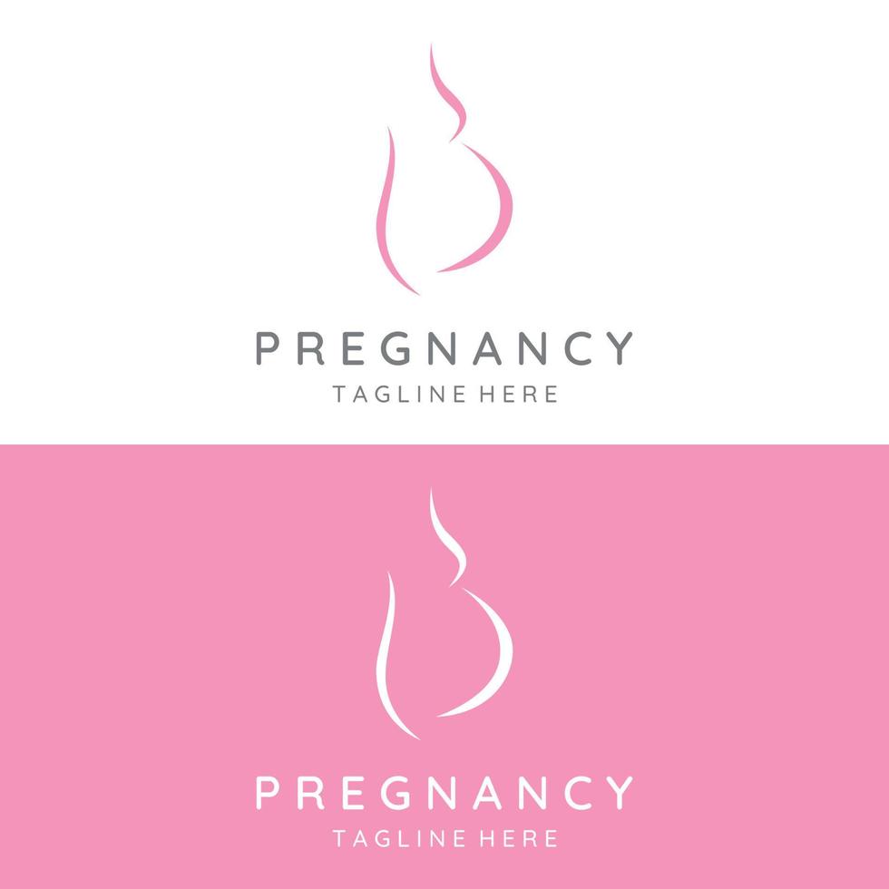 abstract logo ontwerp van moeder of zwanger vrouw of baby. logos voor klinieken, apotheken en ziekenhuizen. vector