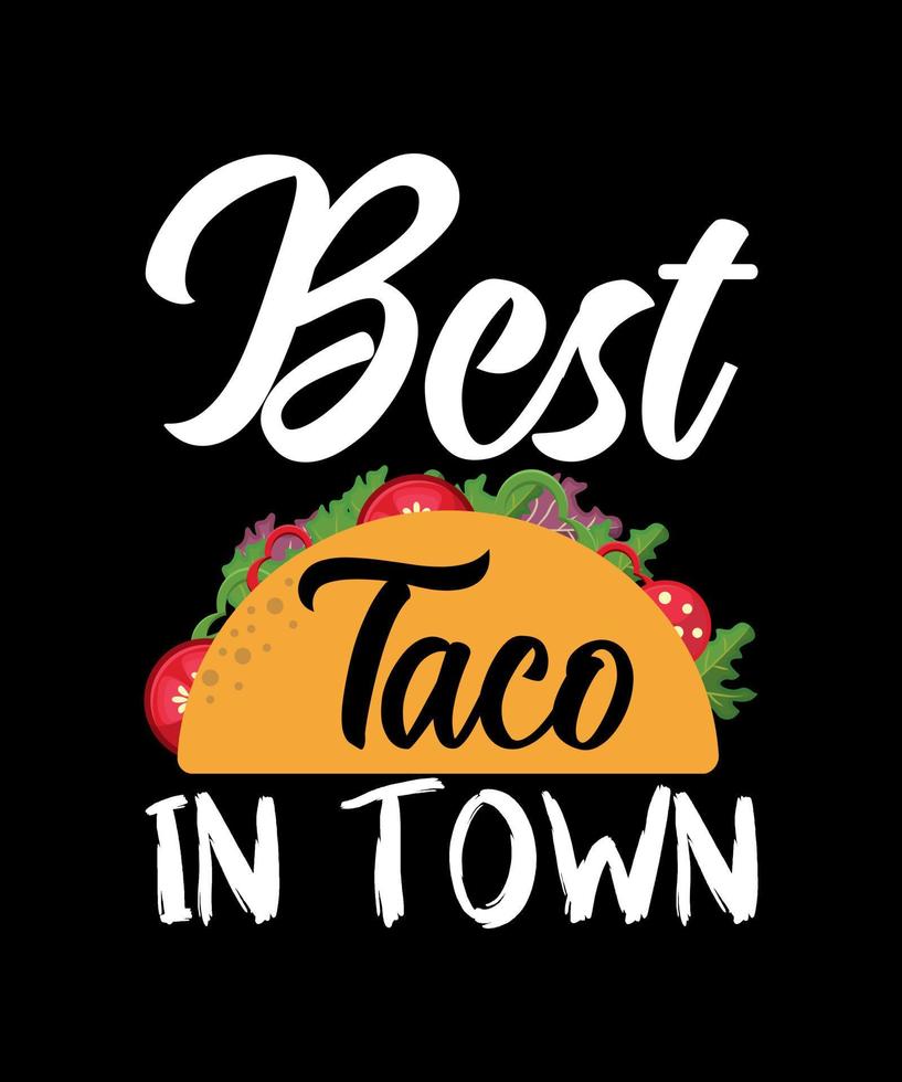 taco leven taco's logo illustratie t-shirt ontwerp taco's concept ontwerp vector