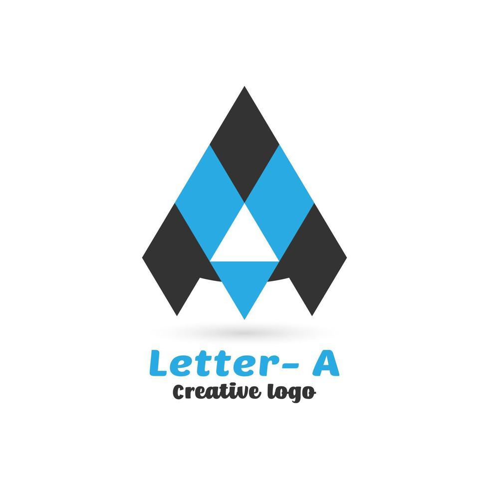 brief een logo sjabloon element, driehoek vorm abstract icoon vector