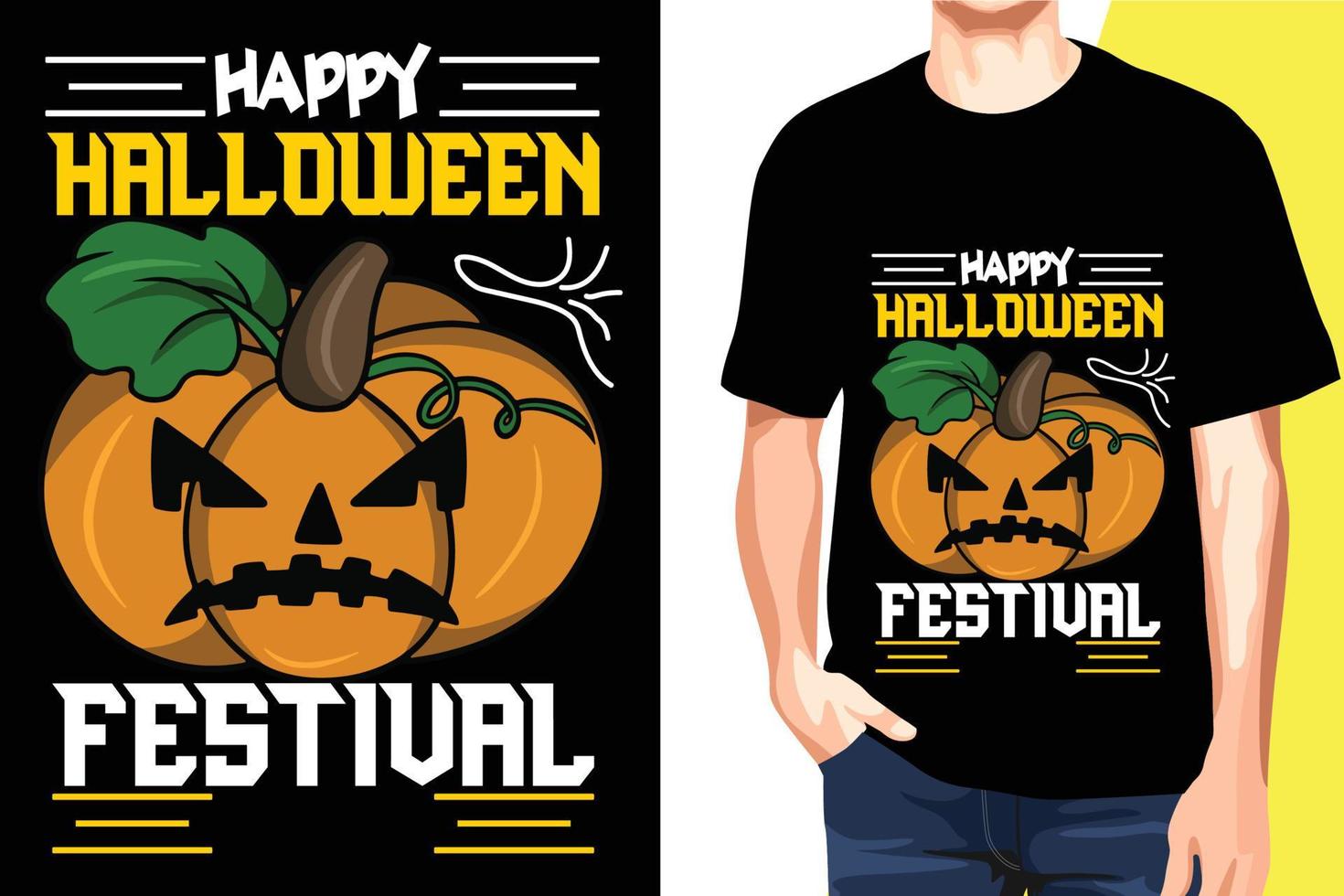 halloween speciaal afdrukken klaar t-shirt sjabloon vector