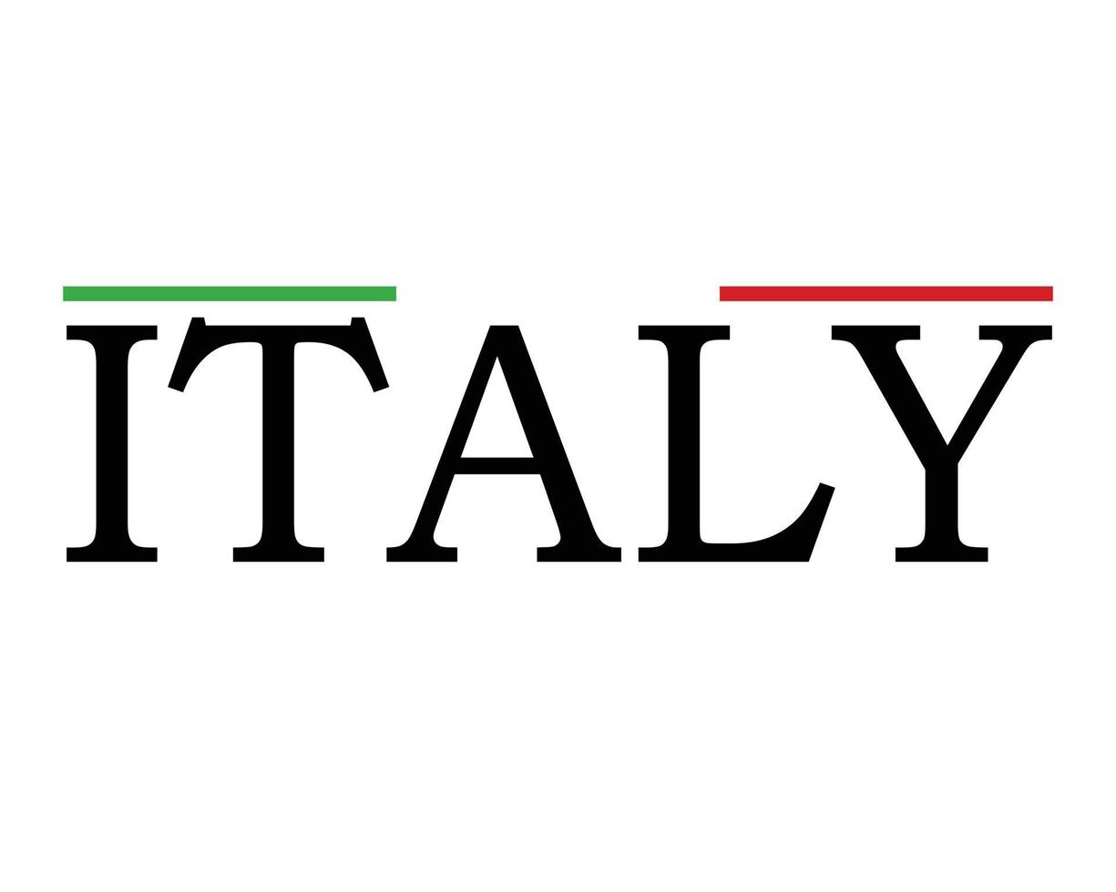 Italië logo met vlag vector