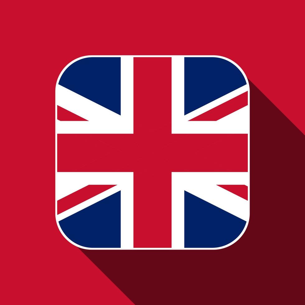 vlag van het verenigd koninkrijk, officiële kleuren. vectorillustratie. vector