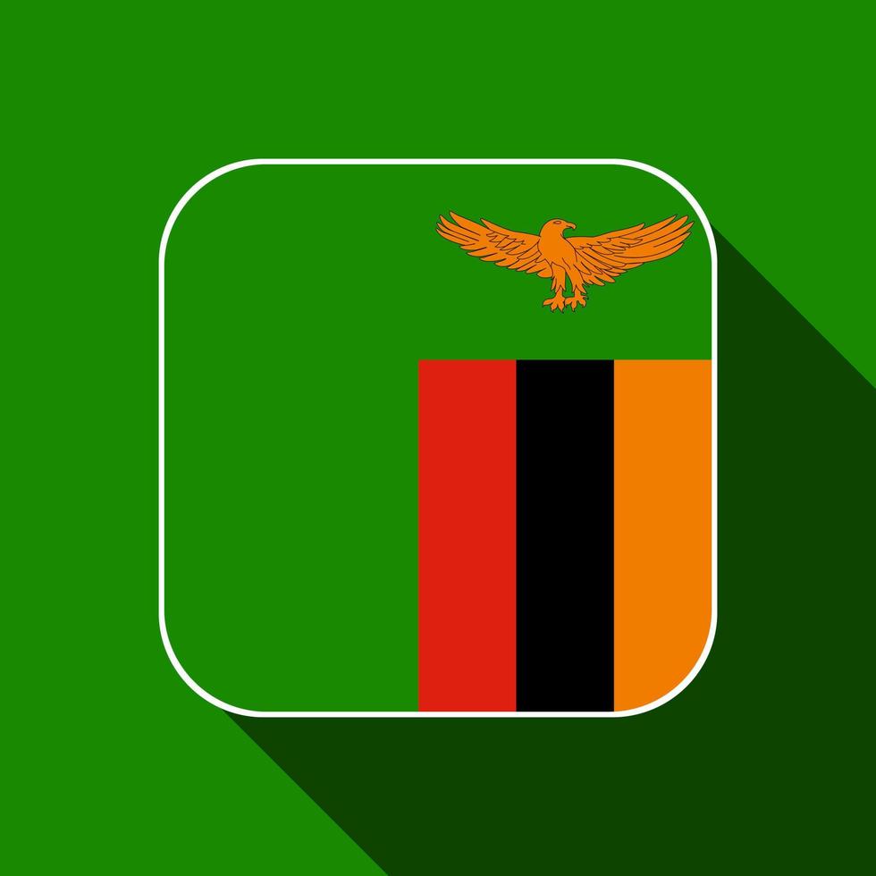 vlag van zambia, officiële kleuren. vectorillustratie. vector