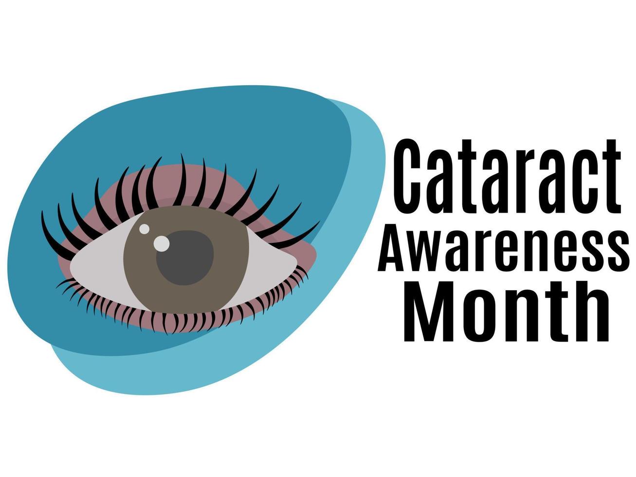 cataract bewustzijn maand, idee voor een horizontaal poster, banier, folder of ansichtkaart Aan een medisch thema vector