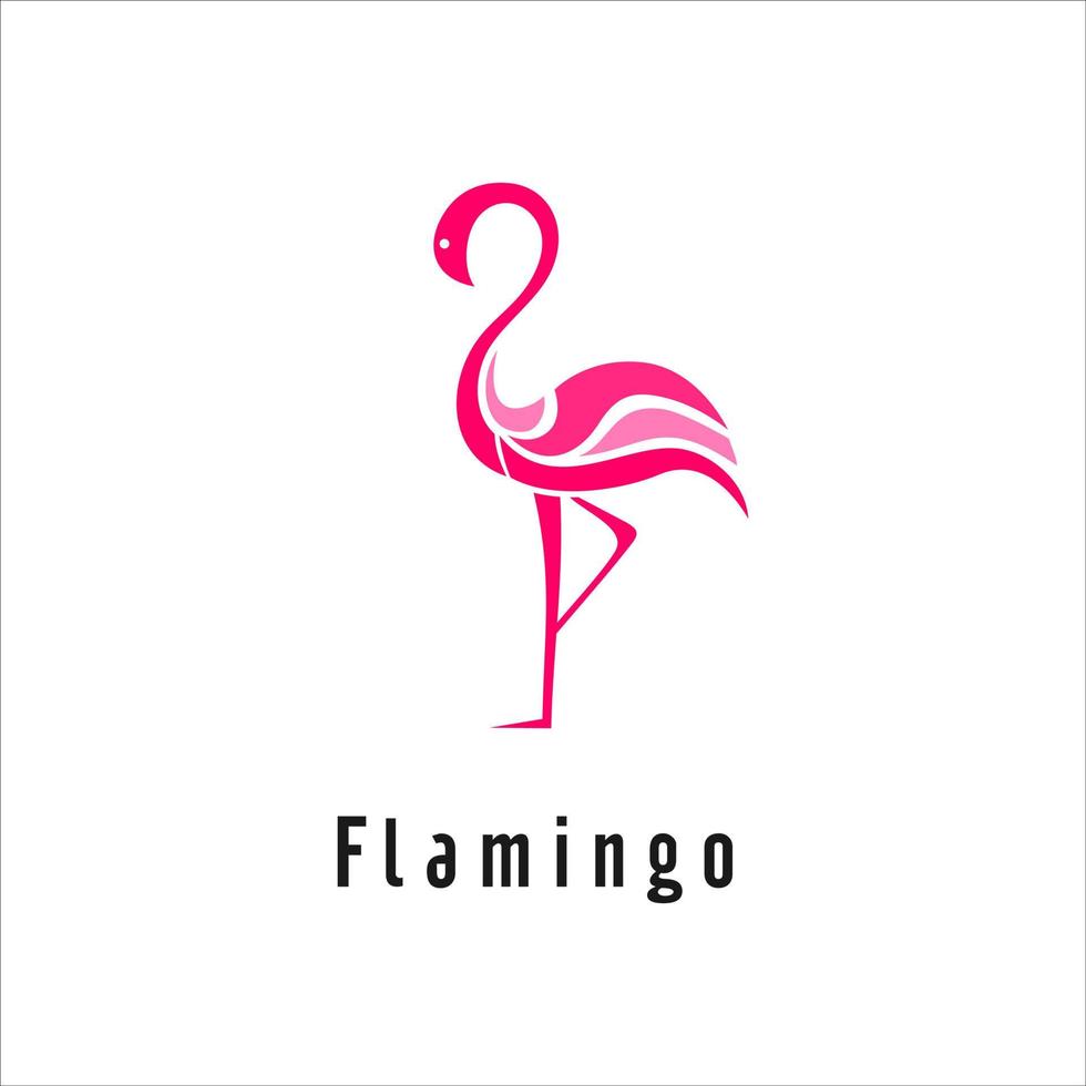 flamingo logo ontwerp vector sjabloon