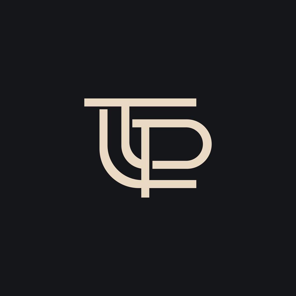 eerste gebaseerd schoon en minimaal brief. tpl tp pt l monogram logo sjabloon. elegant luxe alfabet vector ontwerp