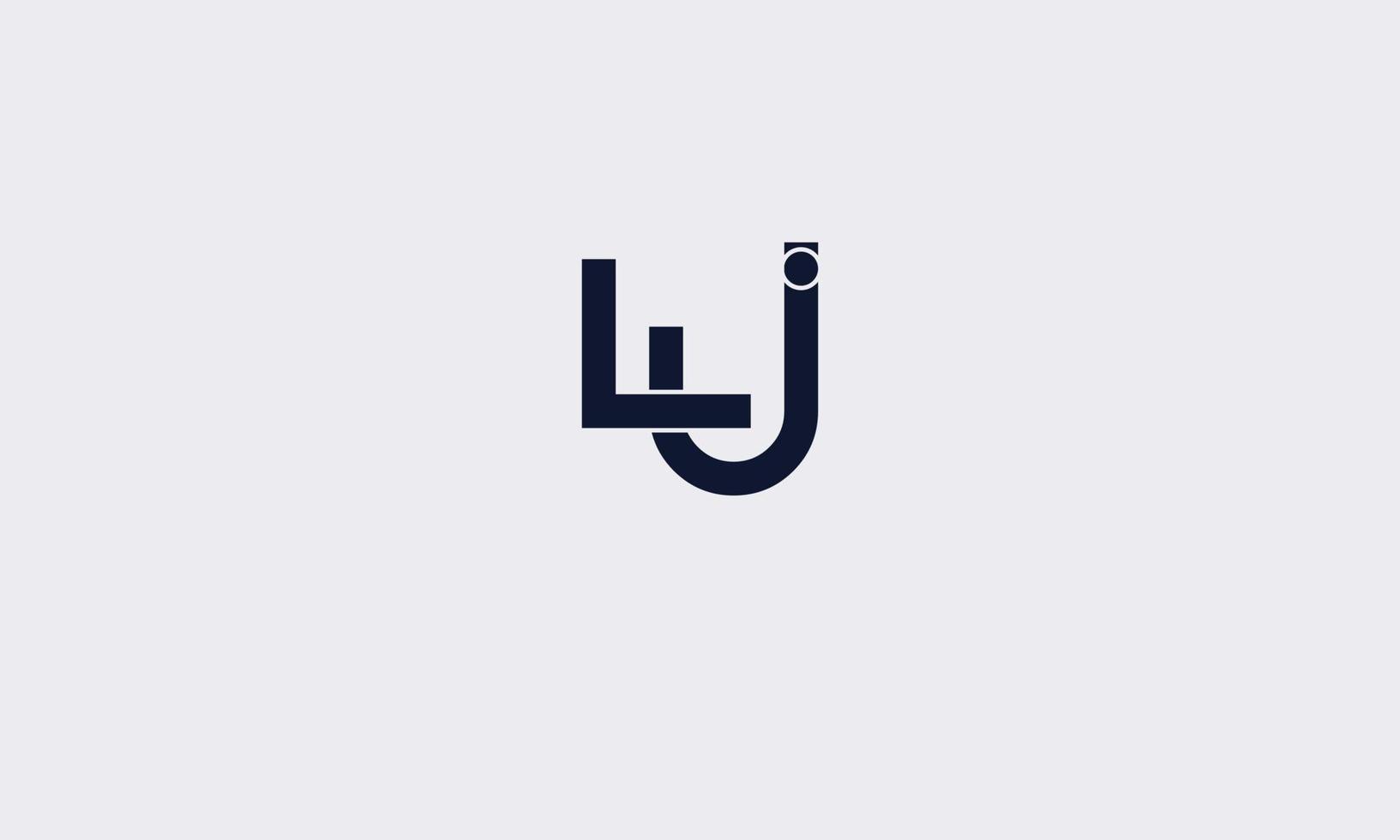 alfabet letters initialen monogram logo lj, jl, l en j vector