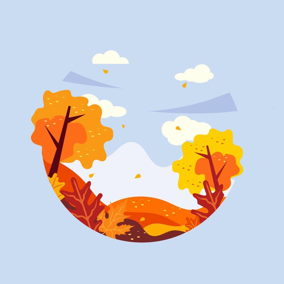 natuur herfst landschap vector