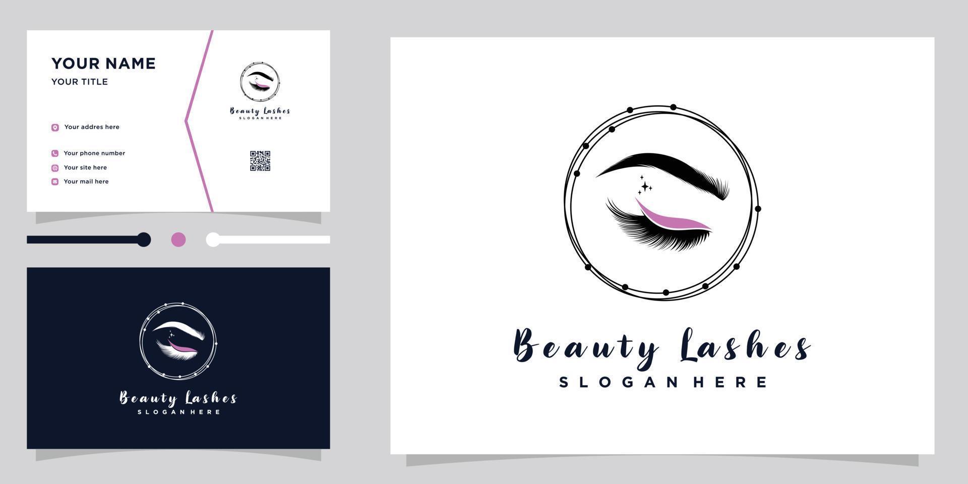 schoonheid wimpers logo ontwerp met stijl en creatief concept vector