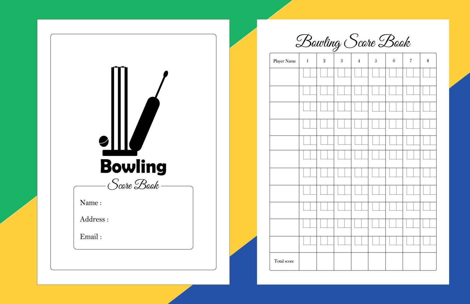 bowling partituur boek vector