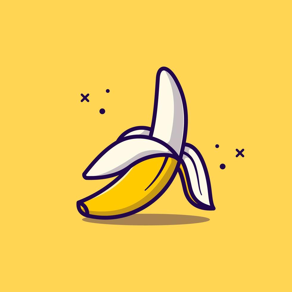 banaan fruit tekenfilm icoon illustratie.eps vector