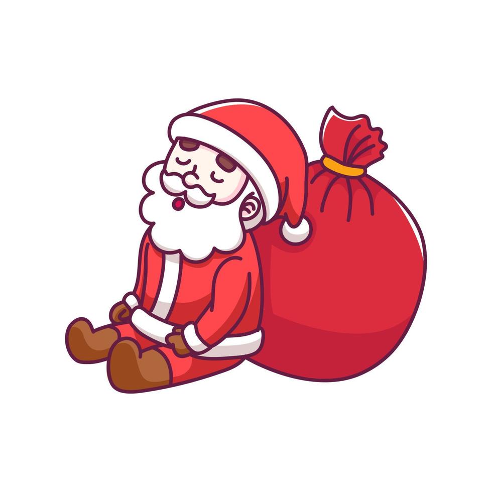 schattig de kerstman claus ontwerp vieren Kerstmis vector