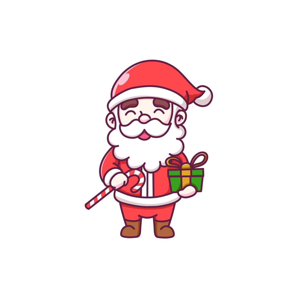 schattig de kerstman claus ontwerp vieren Kerstmis vector