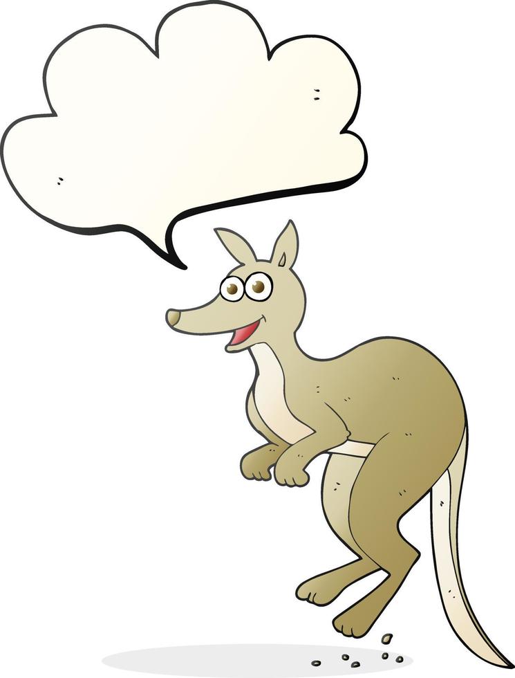 uit de vrije hand getrokken toespraak bubbel tekenfilm kangoeroe vector