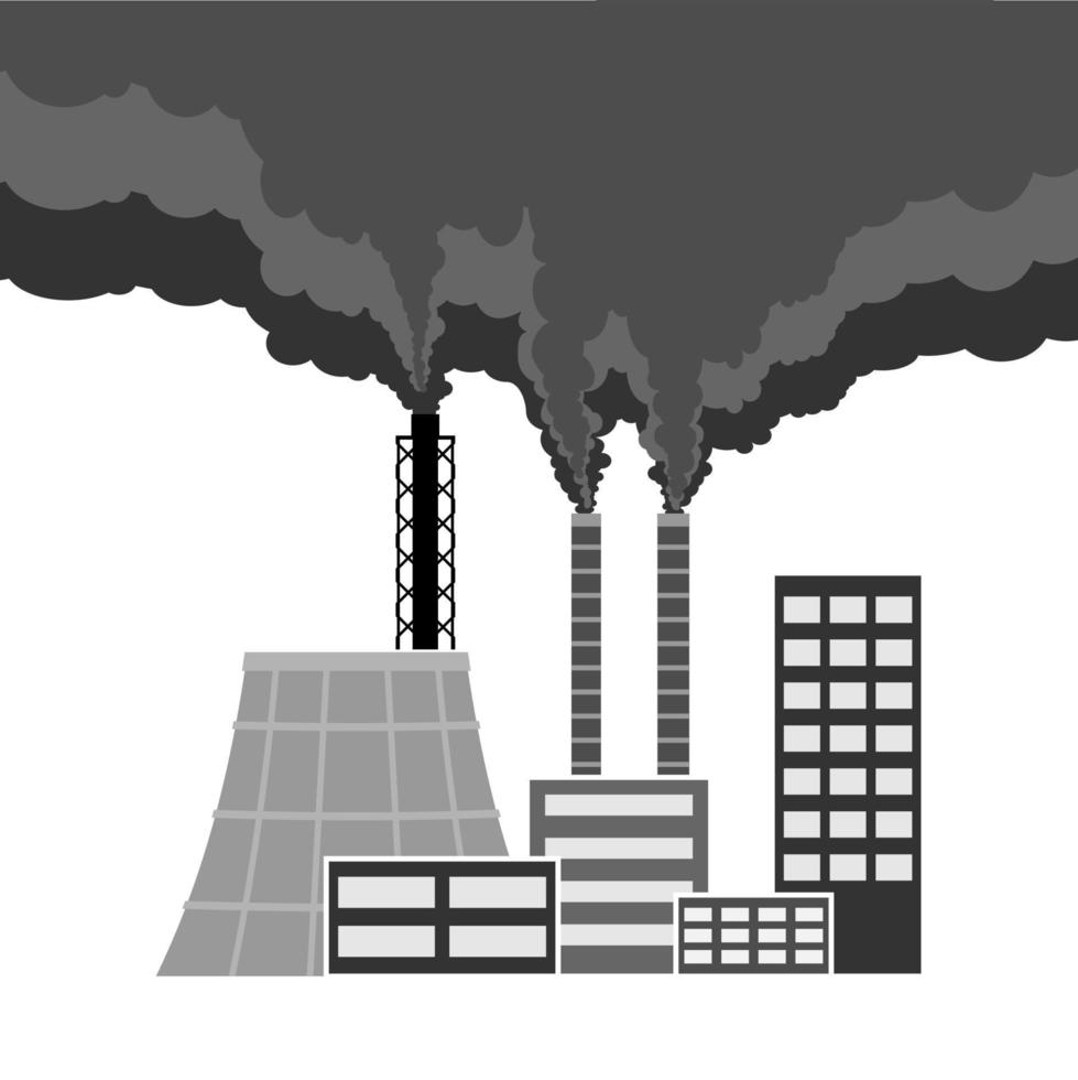 milieu problemen. verontreiniging milieu - lucht vector