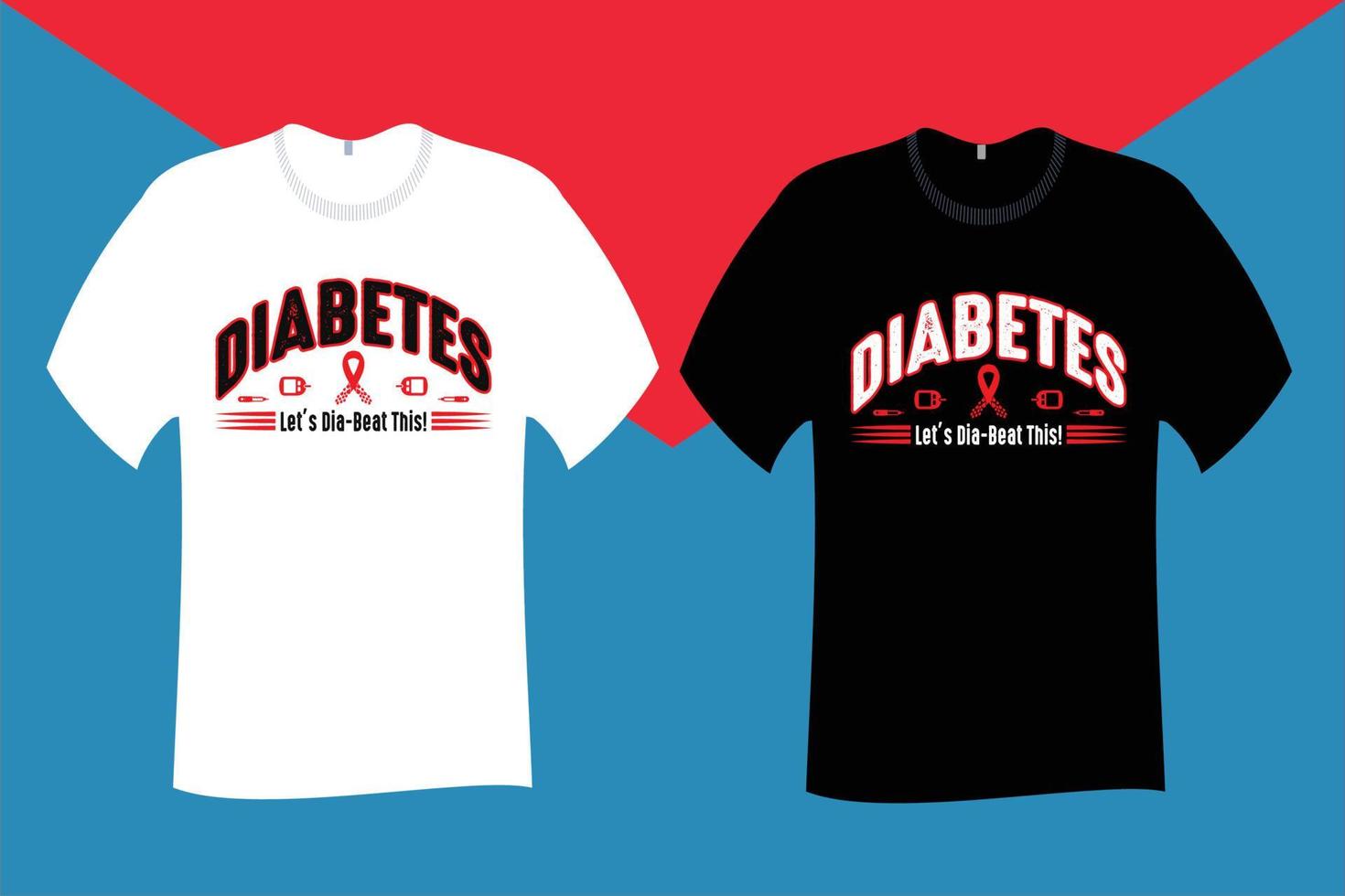 diabetes laten we dia ritme deze t overhemd ontwerp vector