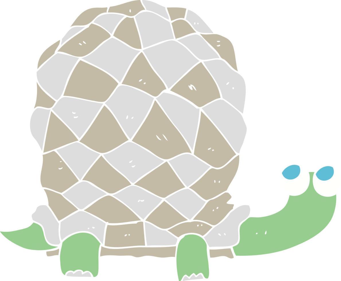vlak kleur illustratie van schildpad vector