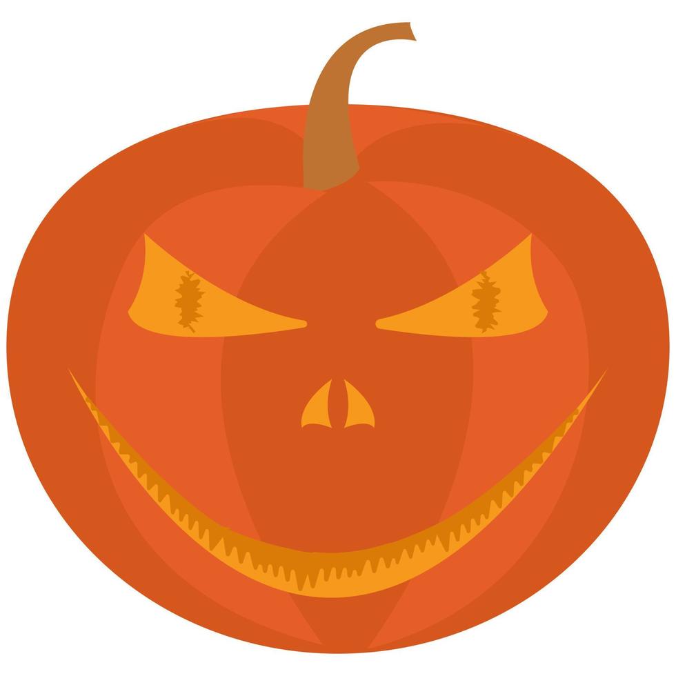 onheil pompoen voor halloween. vector illustratie.