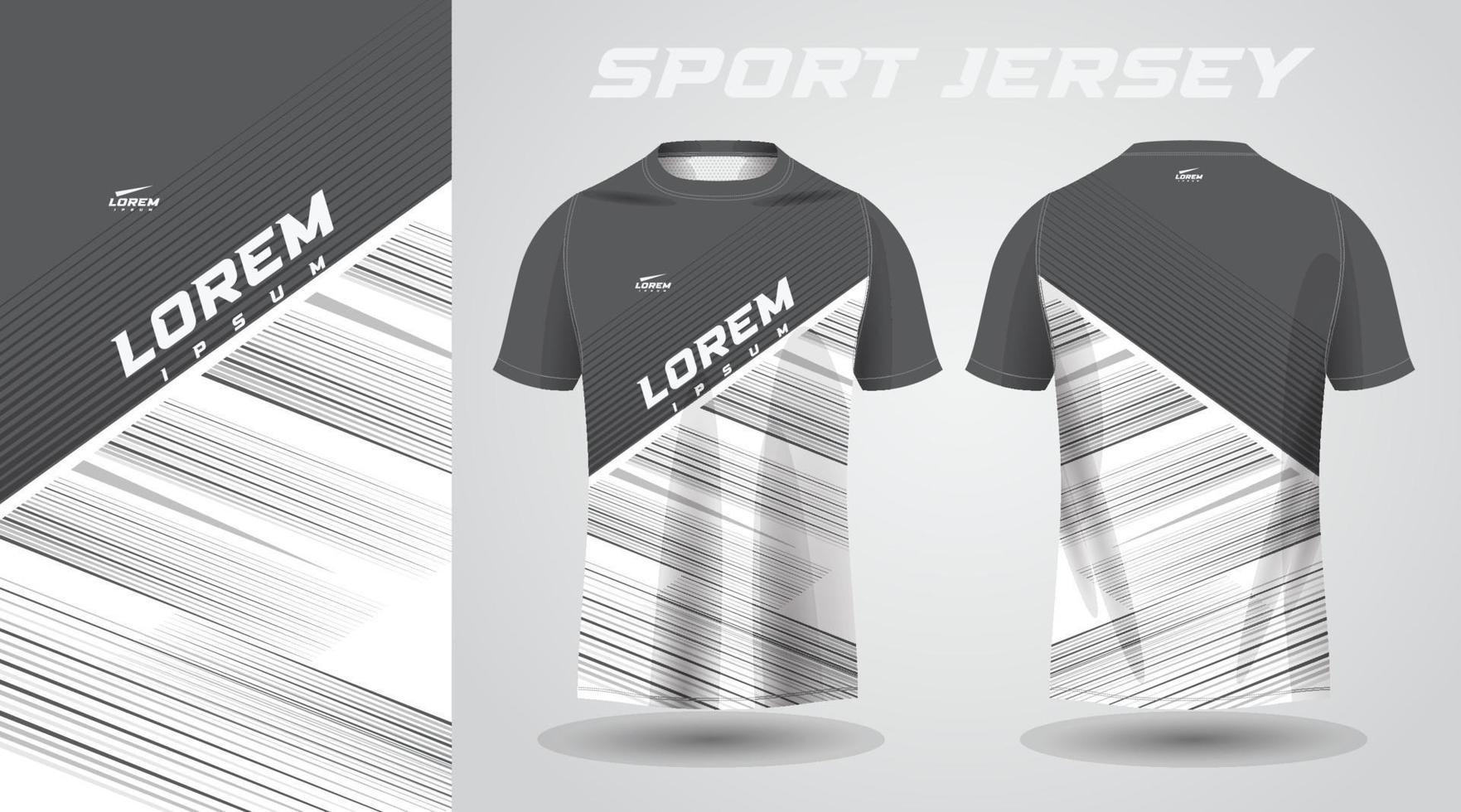 wit en grijs overhemd sport Jersey ontwerp vector