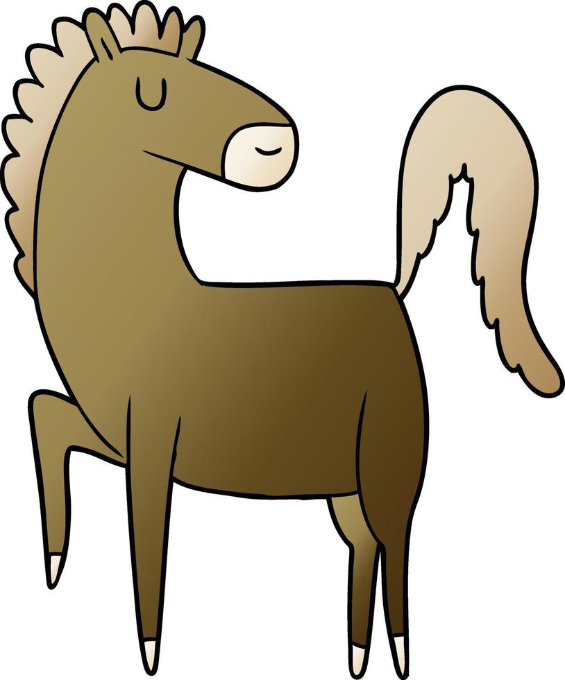 gelukkig tekenfilm paard vector