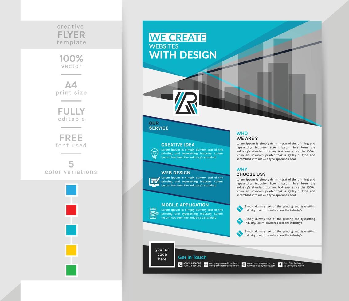 a4 folder sjabloon voor jij. deze modern creatief elegant zakelijke brochure is een moet voor uw persoonlijk en kantoor. 2 thema kleurwerk, zwart, en anderen. vector