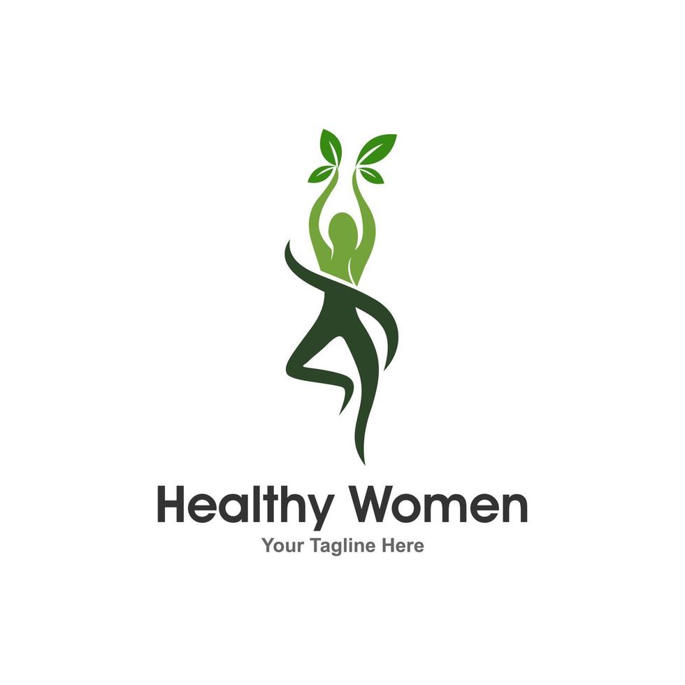 Dames Gezondheid logo ontwerp vector sjabloon