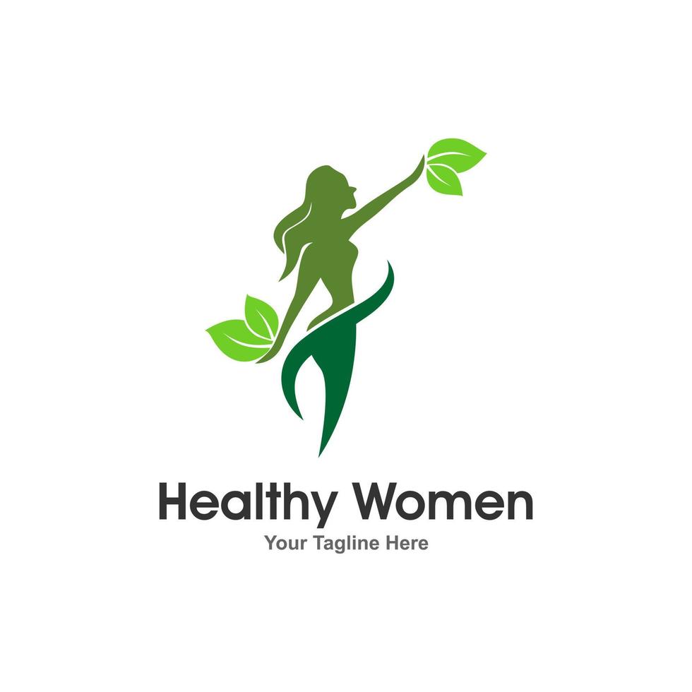 Dames Gezondheid logo ontwerp vector sjabloon