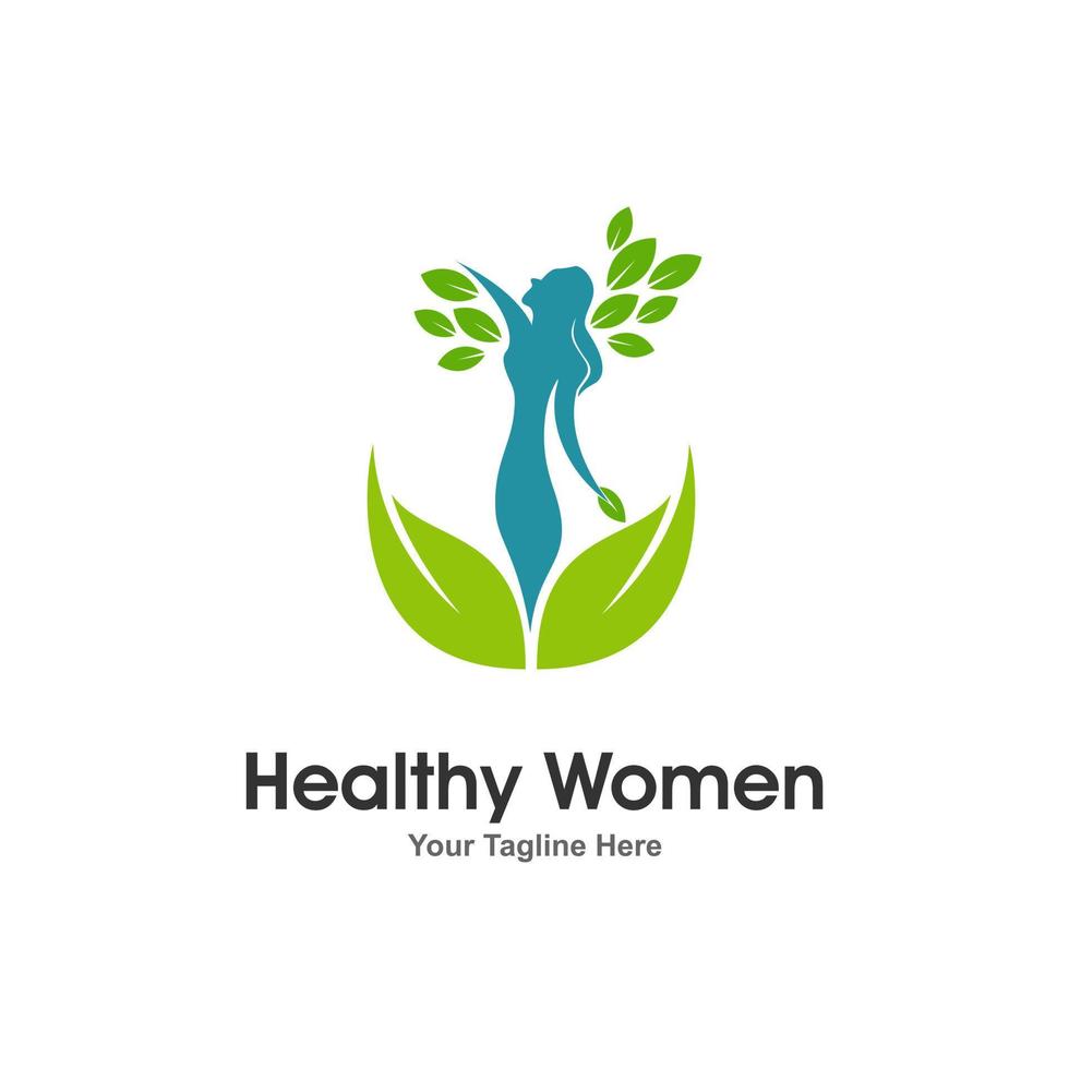 Dames Gezondheid logo ontwerp vector sjabloon