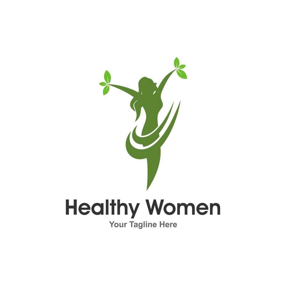 Dames Gezondheid logo ontwerp vector sjabloon