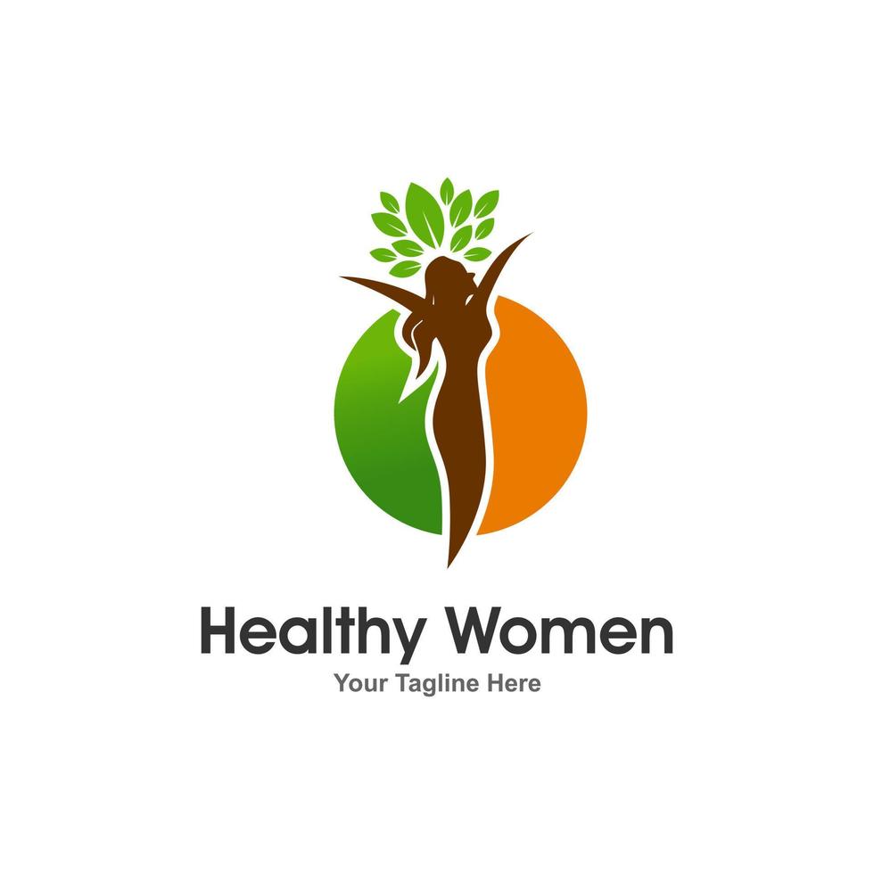 Dames Gezondheid logo ontwerp vector sjabloon