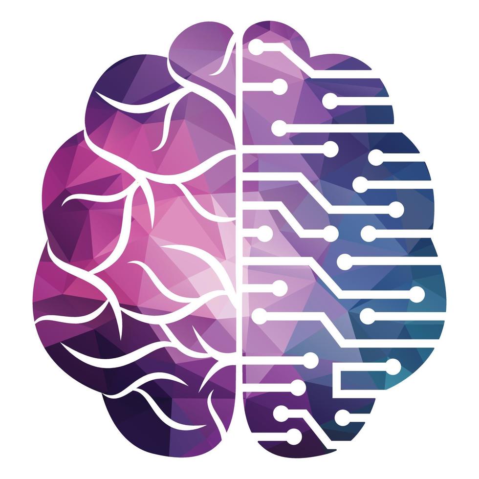 hersenen verbinding logo ontwerp. digitaal hersenen logo sjabloon. brainstorm icoon. logo ideeën. denken idee concept. vector