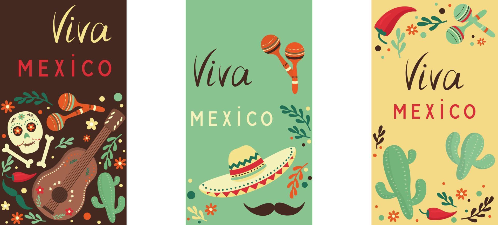 Mexicaans posters verzameling vector