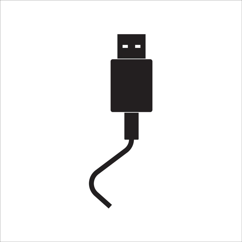 USB kabel icoon logo vector ontwerp