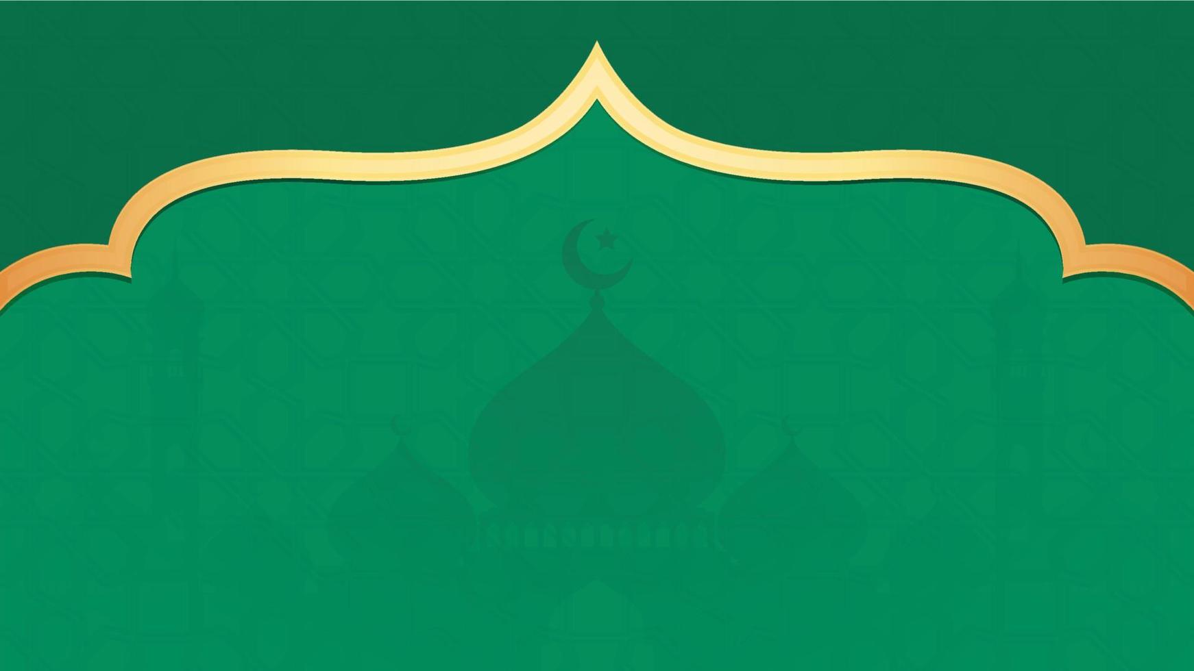 islamitische arabische groene luxe achtergrond met geometrisch patroon en mooi ornament vector